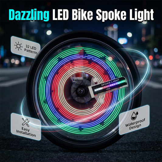 Lumières LED résistantes à l'eau pour roues de vélo