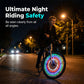 Lumières LED résistantes à l'eau pour roues de vélo