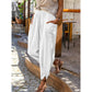 Pantalons sarouel décontractés pour femme en mélange lin