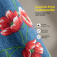 Salopette en jean à imprimé floral pour femme