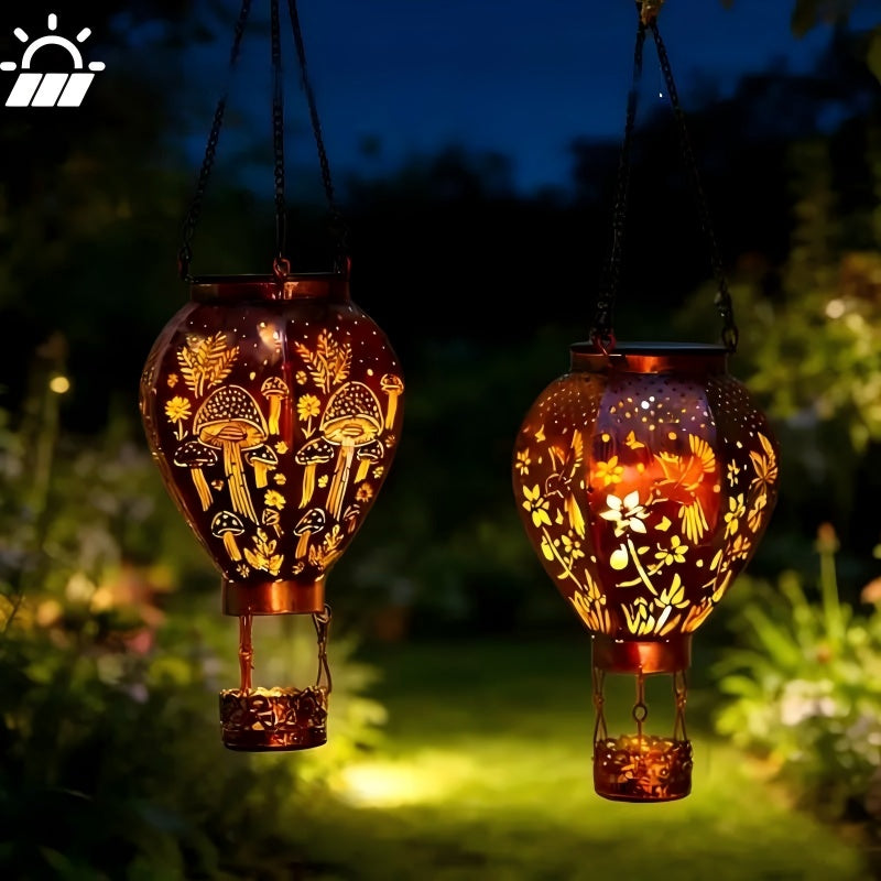 🎈🌙OFFRE LIMITÉE 62% DE RÉDUCTION! Lanterne Montgolfière Solaire – Lumière Suspendue pour Jardin, Terrasse ou Cour, S’allume Automatique au Crépuscule, Lueur Flottante Magique – Parfaite pour les Soirées & Fêtes 🏮🌸