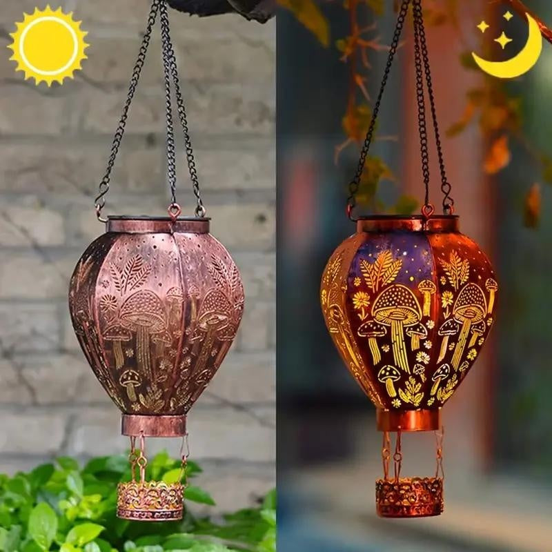 🎈🌙OFFRE LIMITÉE 62% DE RÉDUCTION! Lanterne Montgolfière Solaire – Lumière Suspendue pour Jardin, Terrasse ou Cour, S’allume Automatique au Crépuscule, Lueur Flottante Magique – Parfaite pour les Soirées & Fêtes 🏮🌸