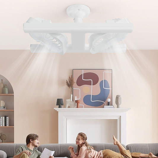 Ventilateur de plafond moderne 2 en 1 avec éclairage LED