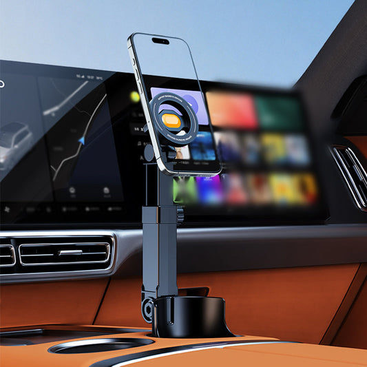 🥤Support pour téléphone à fixer sur le porte-gobelet de la voiture – orientable à 360°🧲