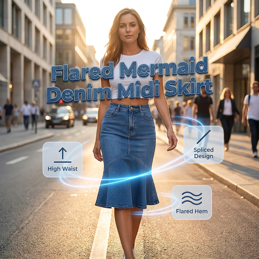 ☀️ Le best-seller de l'été 2026 est arrivé ! Jupe midi évasée en jean style sirène