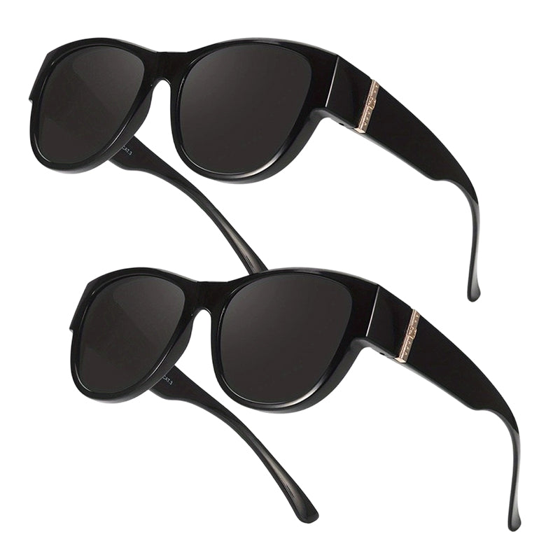 🏖️🔥 PROMO -50% ! Lunettes Soleil Polarisées Sur-Lunettes Femme – 9 Couches Anti-Reflets Eau Route Neige UV400, Grande Monture Glamour Hollywood, Matériaux Haute Qualité Charnières Renforcées · 4 Styles ✨
