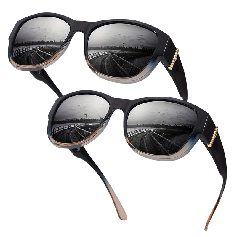 🏖️🔥 PROMO -50% ! Lunettes Soleil Polarisées Sur-Lunettes Femme – 9 Couches Anti-Reflets Eau Route Neige UV400, Grande Monture Glamour Hollywood, Matériaux Haute Qualité Charnières Renforcées · 4 Styles ✨