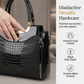 Women's Vintage Glossy Croc-Embossed Handbag