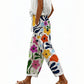 ⭐ Plus de 5.000 avis positifs ! Pantalon court décontracté à imprimé floral pour femme