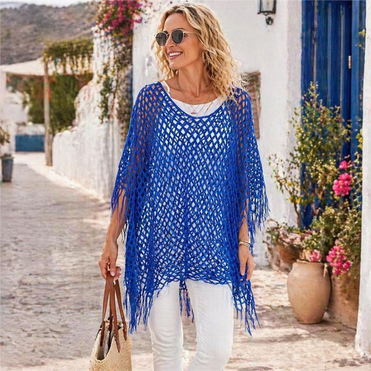 🏆 Paréo d'été en crochet métallique – Léger, aéré et naturellement élégant pour l'été.💐
