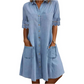 ⏰ -50% – Pour une durée limitée ! Robe en jean ample et décontractée pour femme, avec poches