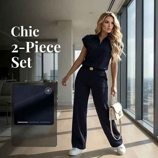 🔥👚 PROMO FLASH 50% ! Ensemble 2 Pièces Femme Décontracté – Haut + Pantalon Large, 2 Couleurs, Tailles S-5XL, Idéal Bureau & Voyage 🌸