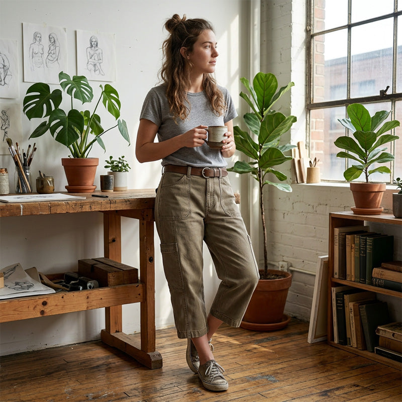 🔥👖 PROMO FLASH 55% ! Pantalons Cargo Capri Décontractés – Coupe Ample, Poches Multiples, Tissu Respirant, 6 Tailles, Idéaux Été & Quotidien 🌿