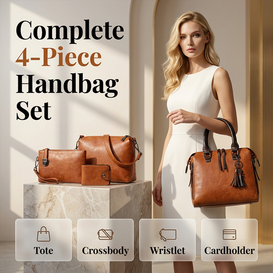 Ensemble de sacs à main 4 pièces en similicuir pour femme
