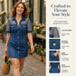 👗 PROMO LIMITÉE -50% ! 💥 Mini Robe Jean Dentelle Transparente Femme – Légère & Fraîche, Style Bohème Chic · Bleu Clair, Bleu Foncé & Noir · S–3XL · Plage & Été ✨