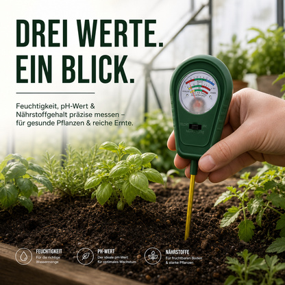 🌱 50 % de réduction ! 🔥 Analyseur de sol 3 en 1 avec affichage à aiguille – mesure le pH, l'humidité et l'intensité lumineuse 🌿 Fonctionne sans piles