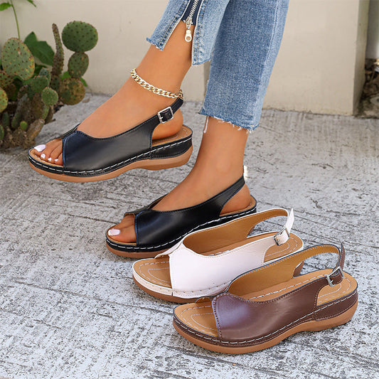 🏖️Summer New Arrive✨⏰️Limited Gift🩴Women’s Vintage Peep-Toe Comfort Sandals