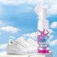 Nettoyant pour chaussures blanc en mousse sans eau avec brosse