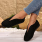 Chaussures plates à décolleté en V pour femmes