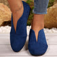 Chaussures plates à décolleté en V pour femmes