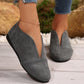Chaussures plates à décolleté en V pour femmes
