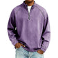 👕Sweat-shirt à demi-zip pour homme, effet vintage – Sweat-shirt décontracté au style urbain ✨