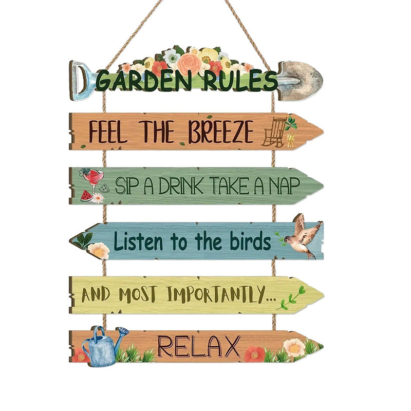 ⏳Limited-time 56% off⏰Rustic Wooden Garden Hanging Sign Wall Decor Plaque🏡