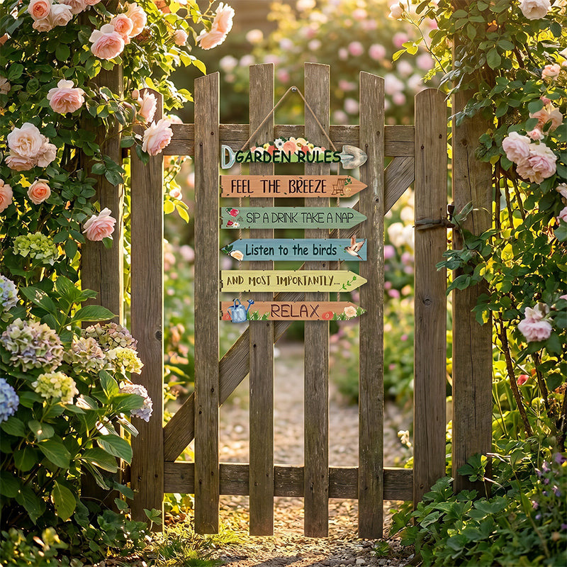 ⏳Limited-time 56% off⏰Rustic Wooden Garden Hanging Sign Wall Decor Plaque🏡