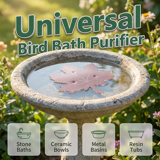 Purificateur universel pour bain d’oiseaux en forme de feuille d’érable