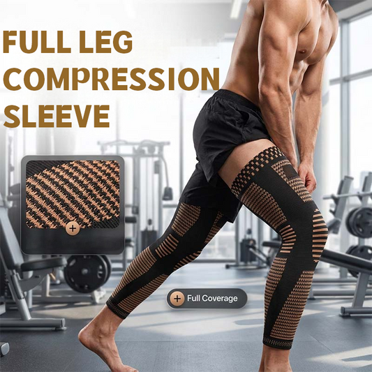 Manchon de compression intégral pour la jambe – Soutien antidérapant et respirant
