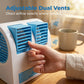 🌬️Ventilateur portable à double sortie avec tiroir à glace – Refroidissement ultra silencieux 🔥🌬️