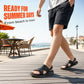 👡 51% DE RÉDUCTION ! ✨ Sandales en cuir pour homme 2 en 1 – Polyvalentes pour l'extérieur et la plage – Cuir véritable, semelle flexible et confort optimal – Parfaites pour les journées chaudes et un look décontracté ☀️🌊