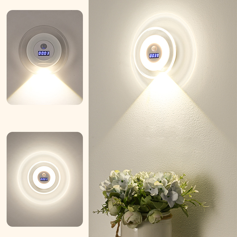 🌙🔥 Veilleuse LED intelligente horloge intégrée détecteur de mouvement, lumière douche automatique pour chambre enfant ✨