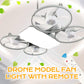 Ventilateur lumineux modèle drone E27 à 3 vitesses avec télécommande