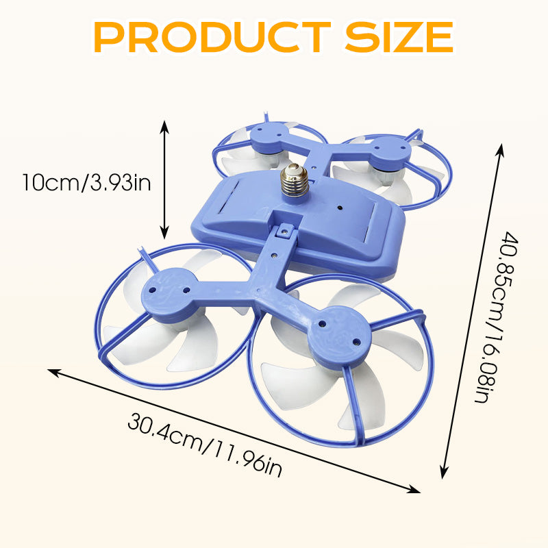 Ventilateur lumineux modèle drone E27 à 3 vitesses avec télécommande