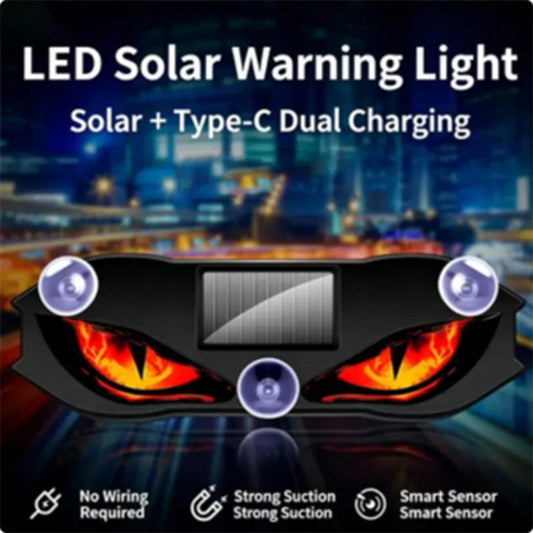 ⏳50 % de réduction pour une durée limitée⏰Feu d'avertissement LED à énergie solaire pour voiture🚗🔆