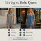 👗 Robe Femme Épaules Dénudées à Bretelles avec Franges🌼🔥-49% Robe à épaules dénudées avec franges, style bohème tendance pour toutes vos sorties
