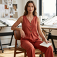 🔥-50%👖 Ensemble Femme Deux Pièces 🌿 Ensemble décontracté , haut sans manches et pantalon large pour le quotidien