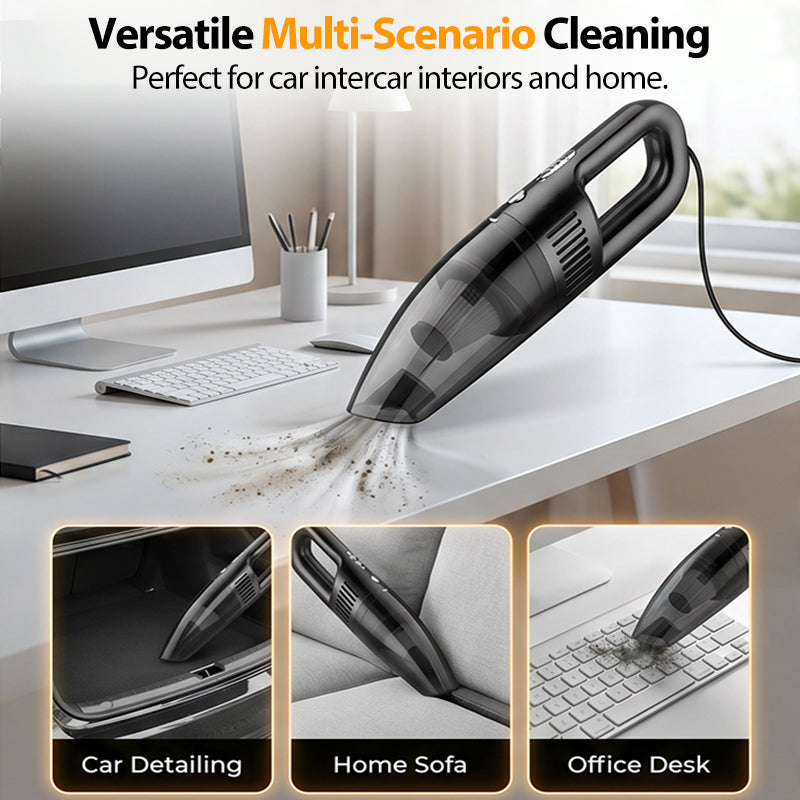 🚘🔥Aspirateur de voiture portable sans fil 120 W pour usage humide et sec, idéal pour la maison et la voiture – Gardez votre voiture propre à tout moment et n'importe où✨