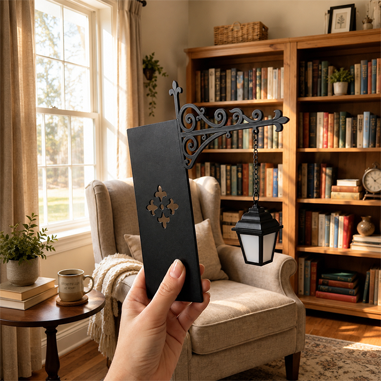🏆 50 % DE RÉDUCTION EN CE MOMENT ! 💝Serre-livres Lampadaire Rétro Miniature avec Lumière