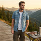 👕 -50% MAINTENANT ! 💙 Chemise en Jean Lavé pour Homme – Charme Brut, Tissu Doux & Style Polyvalent – Parfaite pour Sorties Décontractées & Superpositions Week-end 🌿