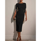 Robe cintrée à col rond pour femme