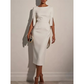 Robe cintrée à col rond pour femme