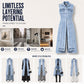 👗 50% DE RÉDUCTION! 👖 Robe Gilet en Jean Sans Manches Fente Haute – Coupe fluide, denim léger & style tendance – Parfaite pour l'été et les journées décontractées ☀️