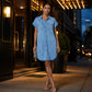 👗 Robe Chemise en Jean Femme – Manches Courtes, Col Chemise, Boutons sur le Devant et Poches🔥-52%🍃 Robe chemise jean femme confortable, facile à associer au quotidien