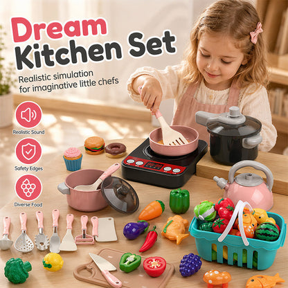 🍳👶 Ensemble jouet de cuisine pour jeux de rôle, accessoires réalistes, stimule l’imagination des enfants ✨