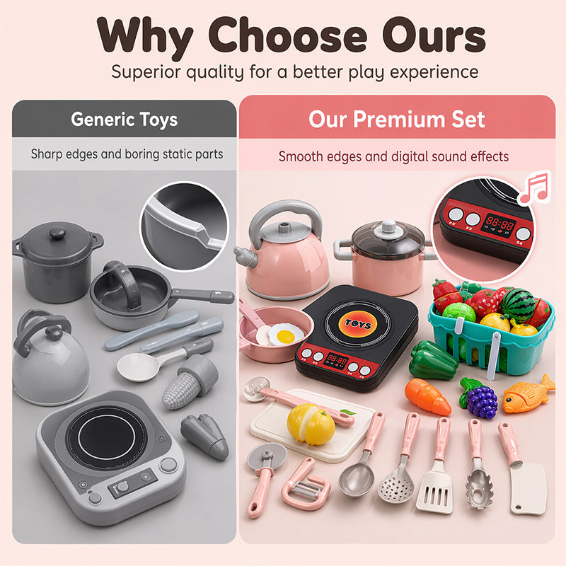 🍳👶 Ensemble jouet de cuisine pour jeux de rôle, accessoires réalistes, stimule l’imagination des enfants ✨