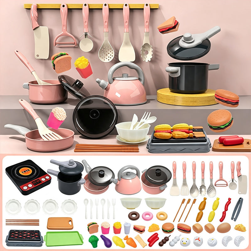 🍳👶 Ensemble jouet de cuisine pour jeux de rôle, accessoires réalistes, stimule l’imagination des enfants ✨