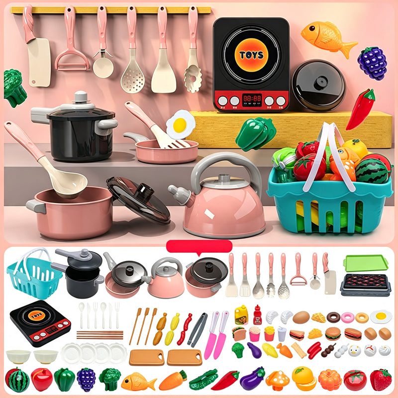 🍳👶 Ensemble jouet de cuisine pour jeux de rôle, accessoires réalistes, stimule l’imagination des enfants ✨
