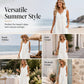 🌿Robe sans manches en coton et lin pour femme